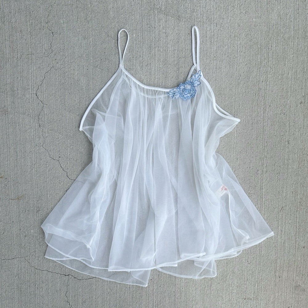 vintage white sheer babydoll